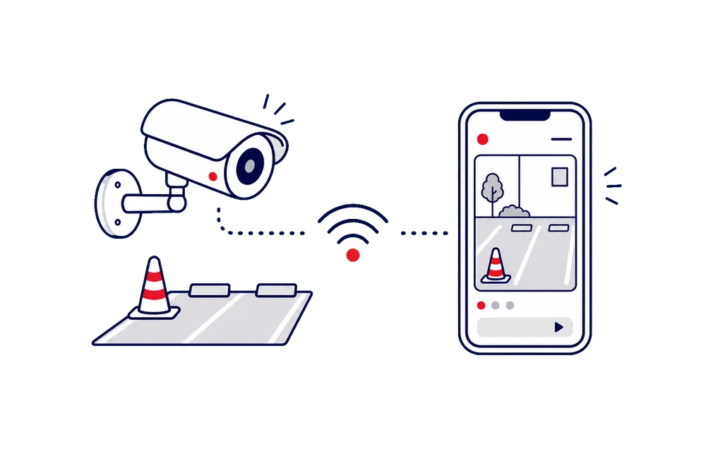 防犯カメラをネットにつなぎ、スマホで遠隔確認したい